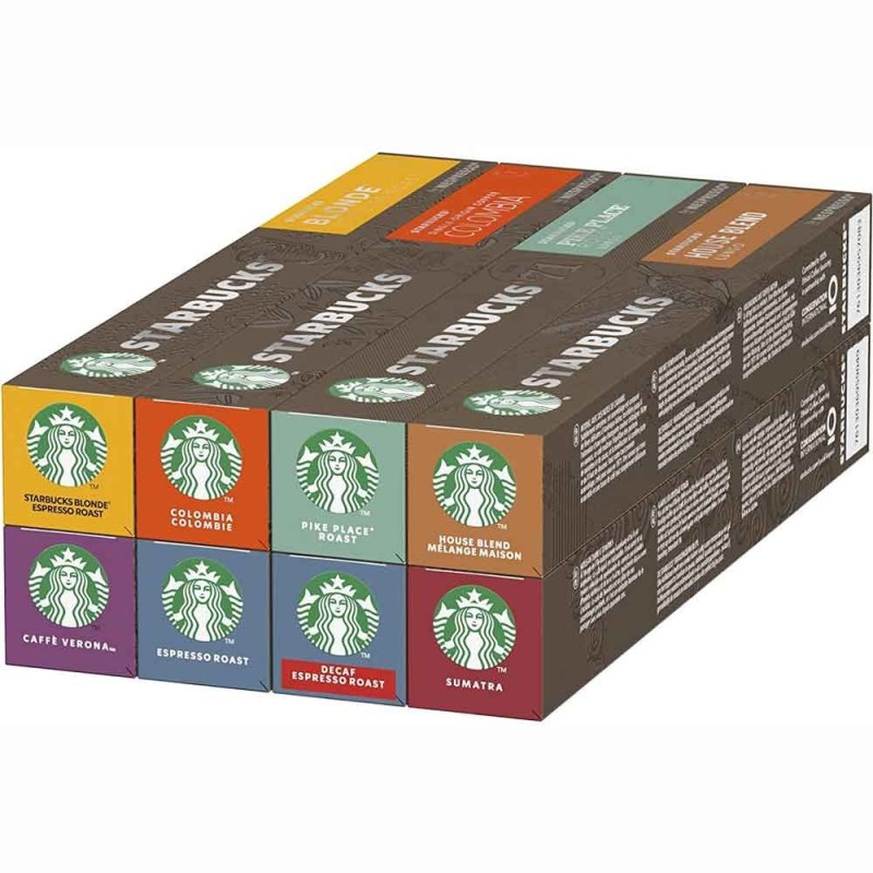 Starbucks Selección 8 tubos  80 cápsulas Nespresso 7613287858900