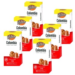 Colombia  compatibles Nespresso 60 capsulas rainforest alliance Kfetea