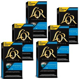 Descafeinado L'OR caja de 60 cápsulas compatibles con Nespresso
