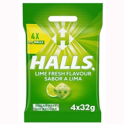 Halls Lima, caramelos Halls 4 sticks de 32 gramos 7622210639592