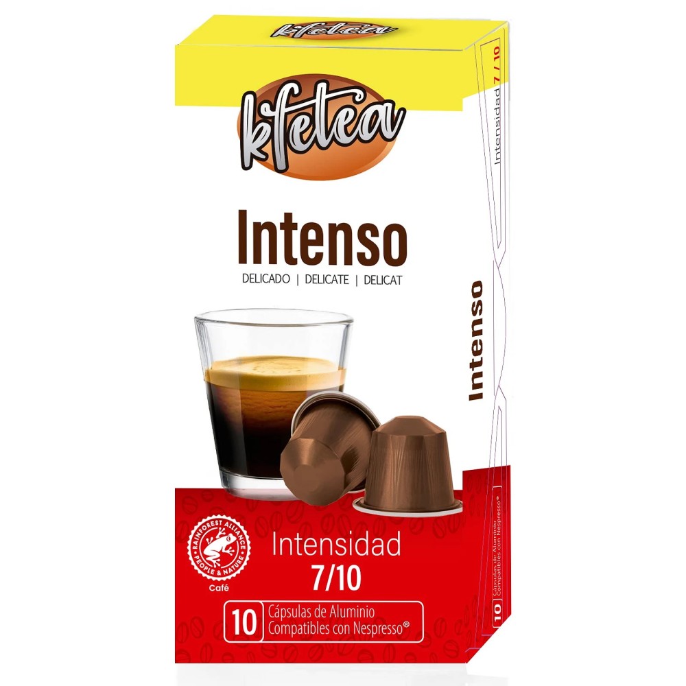 Intenso  compatibles Nespresso 10 capsulas rainforest alliance Kfetea