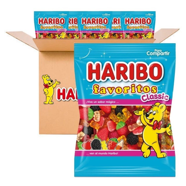 Favoritos Classic de Haribo. Caja de 18 ud x 90 gr. de gominolas 8426617013356