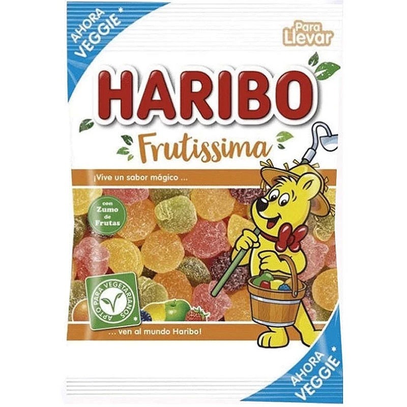 Gominolas Frutissima Veggie de Haribo. Caja de 18 ud x 100gr 8426617014209