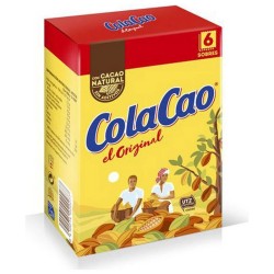 Cola Cao Original 6 sobres de  18 gr. con cacao natural sin aditivos 8410014020277