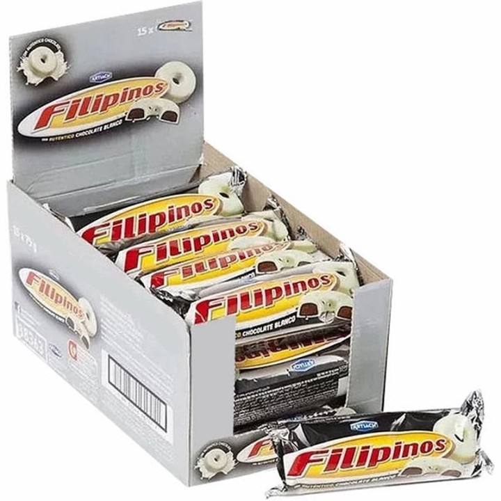 Caja Filipinos chocolate blanco Artiach 75gr, 15 ud. 8410000804232