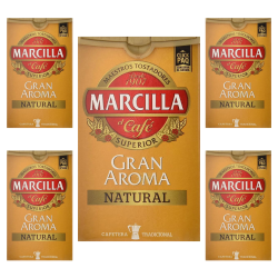 Pack de 5 Marcilla molido Gran Aroma Natural, 250 gramos