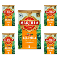 Pack de 5 Marcilla molido Colombia , 200 gramos