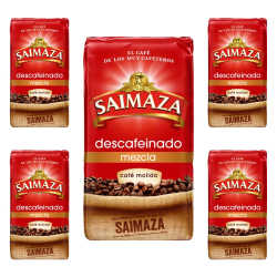 Pack de 5 Saimaza descafeinado mezcla 250g café molido 8711000527566