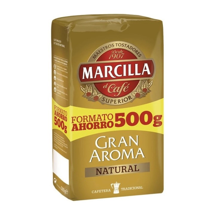 Pack de 3 Marcilla molido Gran Aroma Natural, Formato Ahorro 500 gramos