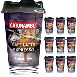 10 Café Latte Expresso Catunambú para llevar Coffe 220ml.