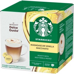 3 cajas de  Latte Vainilla Madagascar Starbucks, compatible Dolce Gusto, 12 cápsulas 8445290475985