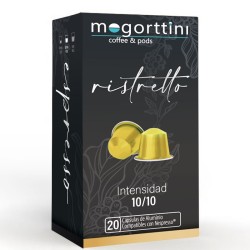 Ristretto 20 cápsulas  Mogorttini. Compatibles con Nespresso, en aluminio