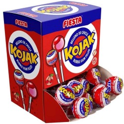 Kojak Cereza: 20 Unidades de Caramelos con Sorpresa de Chicle