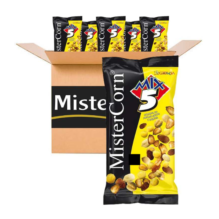 Mister Corn Mix 5 de Grefusa. Caja de 24 unidades de 48 gramos