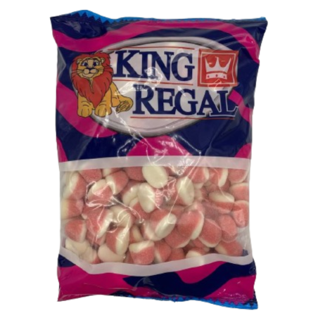 Gominolas Besos de Fresa y Nata, Bolsa de 1Kg - King Regal: Tu Dulce Favorito