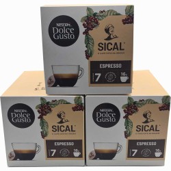 Sical Caffe 3 cajas de 16 cápsulas de intensidad 13