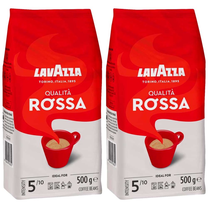 Lavazza Qualita Rossa Café en Grano  2 bolsas de 500 gr