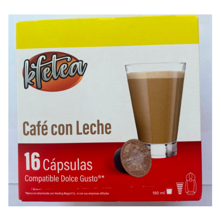 Cafe con leche Kfetea 6 cajas de 16 capsulas