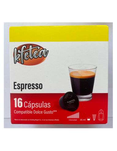 Espresso  Kfetea 6 cajas de 16 capsulas compatibles Dolce Gusto