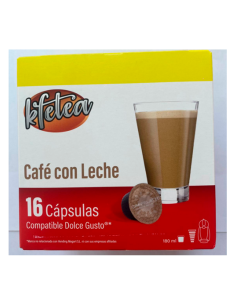 Café con leche Kfetea: Cápsulas Compatibles Dolce Gusto 2