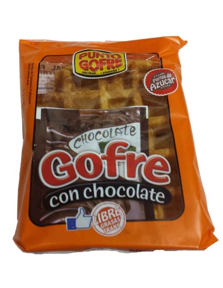 Gofre con chocolate. Punto gofre 140 gr.  con chocolate