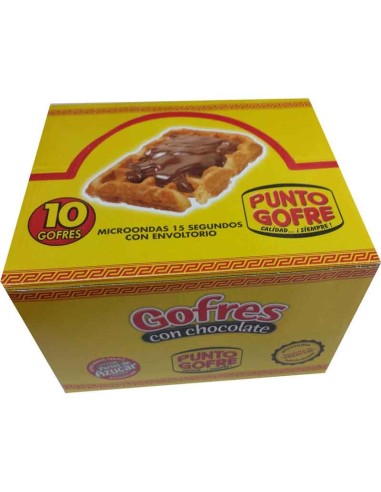 Gofre con chocolate. Punto gofre 140 gr.  con chocolate