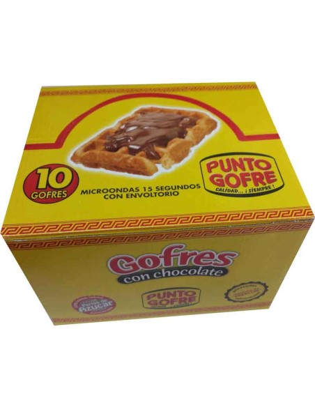 Gofre con chocolate. Punto gofre 140 gr.  con chocolate