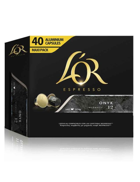 ONYX L'OR, 40 Cápsulas Maxi Pack compatibles nespresso®