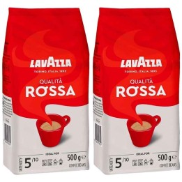 Lavazza Qualita Rossa Café en Grano  2 bolsas de 500 gr