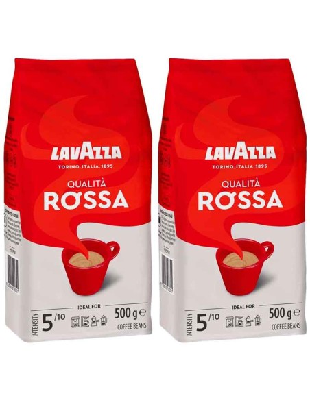 Lavazza Qualita Rossa Café en Grano  2 bolsas de 500 gr