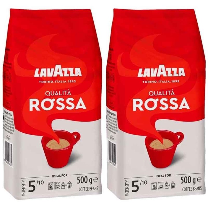 Lavazza Qualita Rossa Café en Grano  2 bolsas de 500 gr