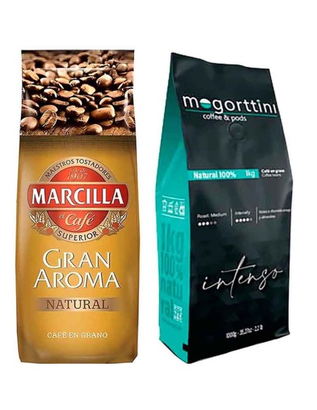Gran Aroma Natural y Mogorttini Intenso 2kg de café en grano