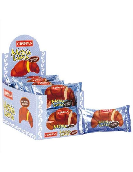 Media Luna Cropan recubierta de cacao, caja de 12 unidades de 50 gr