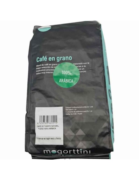 etiqueta Selección de arábicas Mogorttini espresso calidad superior en bolsa de un kilo