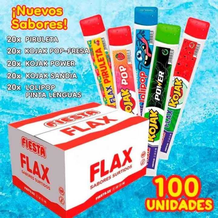 100 unidades Flax Surtido Fiesta Congelable 70 ml.