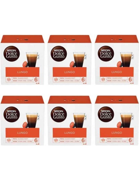 Lungo Dolce Gusto Pack 6 x 16 Cápsulas
