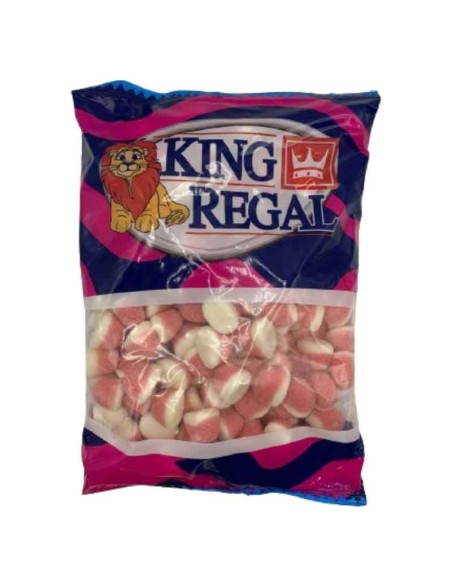 Gominolas Besos de Fresa y Nata, Bolsa de 1Kg - King Regal: Tu Dulce Favorito