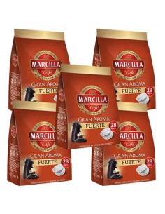 5 Unidades de Café FUERTE Marcilla Gran Aroma, 28 monodosis Senseo Marcilla
