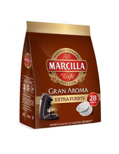 Café  EXTRA FUERTE Marcilla, 28 monodosis  SENSEO