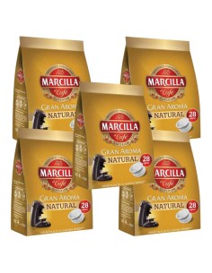5 Unidades de Café NATURAL Marcilla, 28 monodosis SENSEO