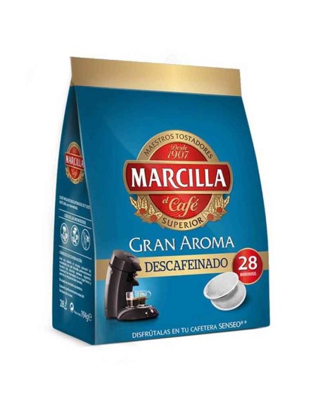 Café DESCAFEINADO Marcilla, 28 monodosis  SENSEO