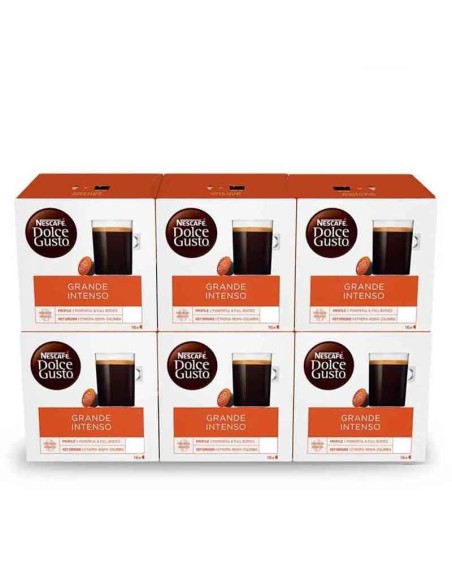 Café Grande Intenso 6 cajas de 16 cápsulas Dolce Gusto