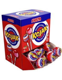 Kojak Cereza: 20 Unidades de Caramelos con Sorpresa de Chicle