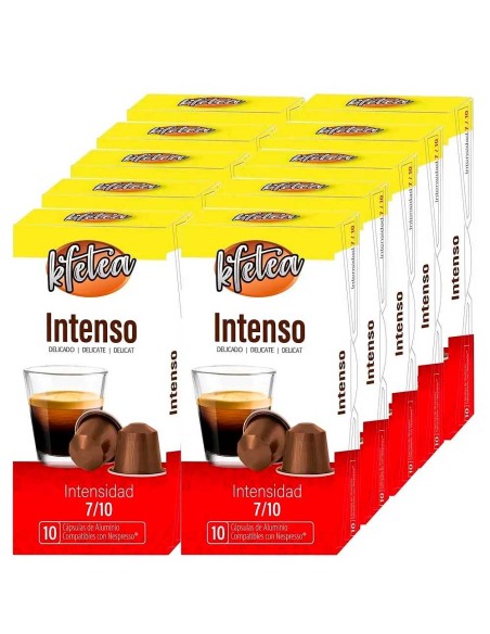 Intenso Nespresso 100 capsulas marca Kfetea