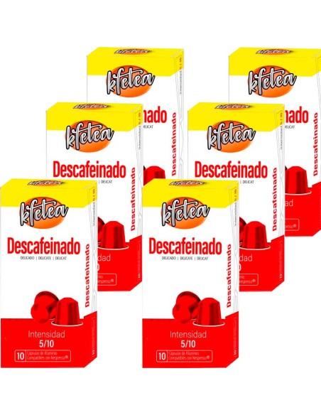 Descafeinado compatibles Nespresso 60 capsulas Kfetea