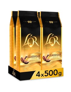Classique L'or Crema Absolu Café en grano 4 bolsas de 500 gr