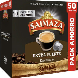 Saimaza Extra Fuerte PACK AHORRO 50 cápsulas de aluminio compatibles Nespresso