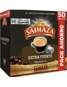 Saimaza Extra Fuerte PACK AHORRO 50 cápsulas de aluminio compatibles Nespresso