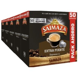 Extra Fuerte Saimaza 5 cajas PACK AHORRO 250 cápsulas de aluminio compatibles Nespresso