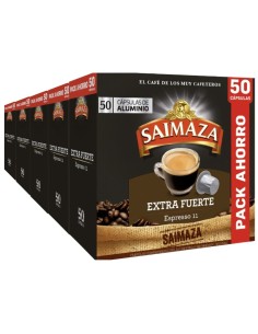 Extra Fuerte Saimaza 5 cajas PACK AHORRO 250 cápsulas de aluminio compatibles Nespresso